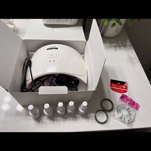 UV light gel nail starter kit + nail art